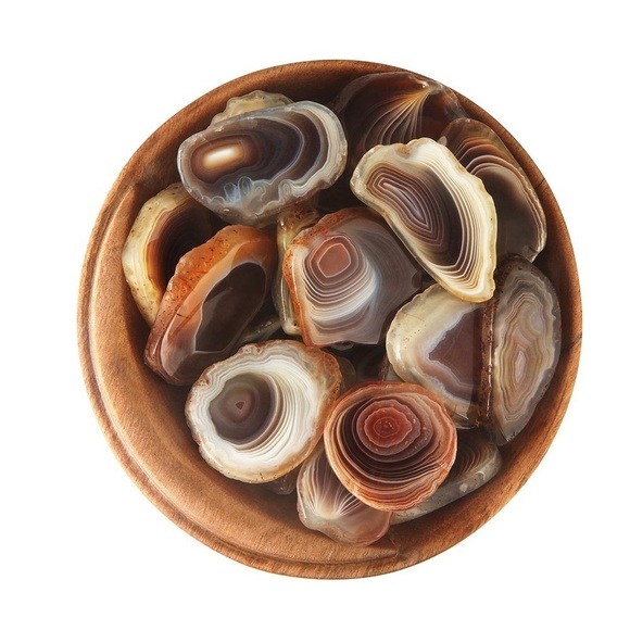 STERLING Silver Botswana Agate & Black Onyx Crystal Healing Crystal Point - Picture 2 of 2